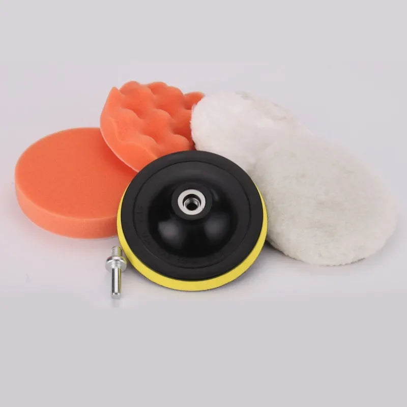 6pc Car Polishing Foam Pad Kit with Drill Adapter – 4" Sponge Car Polishing Pad Kit Babs