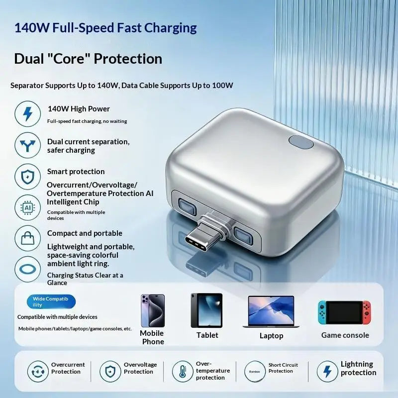 HUXUAN 140W USB-C Fast Charger with Smart Safety Protection USB-C Fast Charger Babs Default Title
