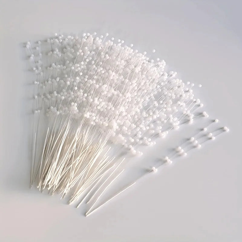 100pcs Pearl Beaded Flower Sticks for Wedding & Event Décor Wedding Floral Picks Babs