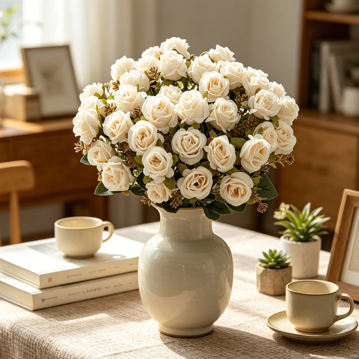 Artificial Silk Rose Bouquet for Wedding & Home Decor Artificial Flower Bouquet Babs