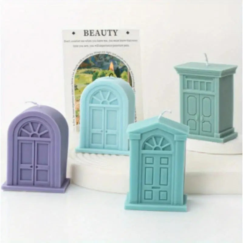 European Church Window Silicone Mold – DIY Candle Resin Plaster Silicone Craft Mold Babs