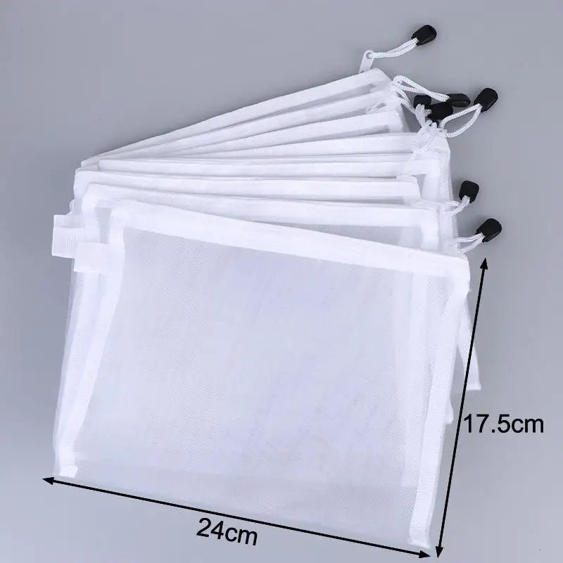 8-Pack Zipper Mesh Bags – 3 Sizes, Waterproof Clear Travel Bags Zipper Mesh Bags Babs A5 M