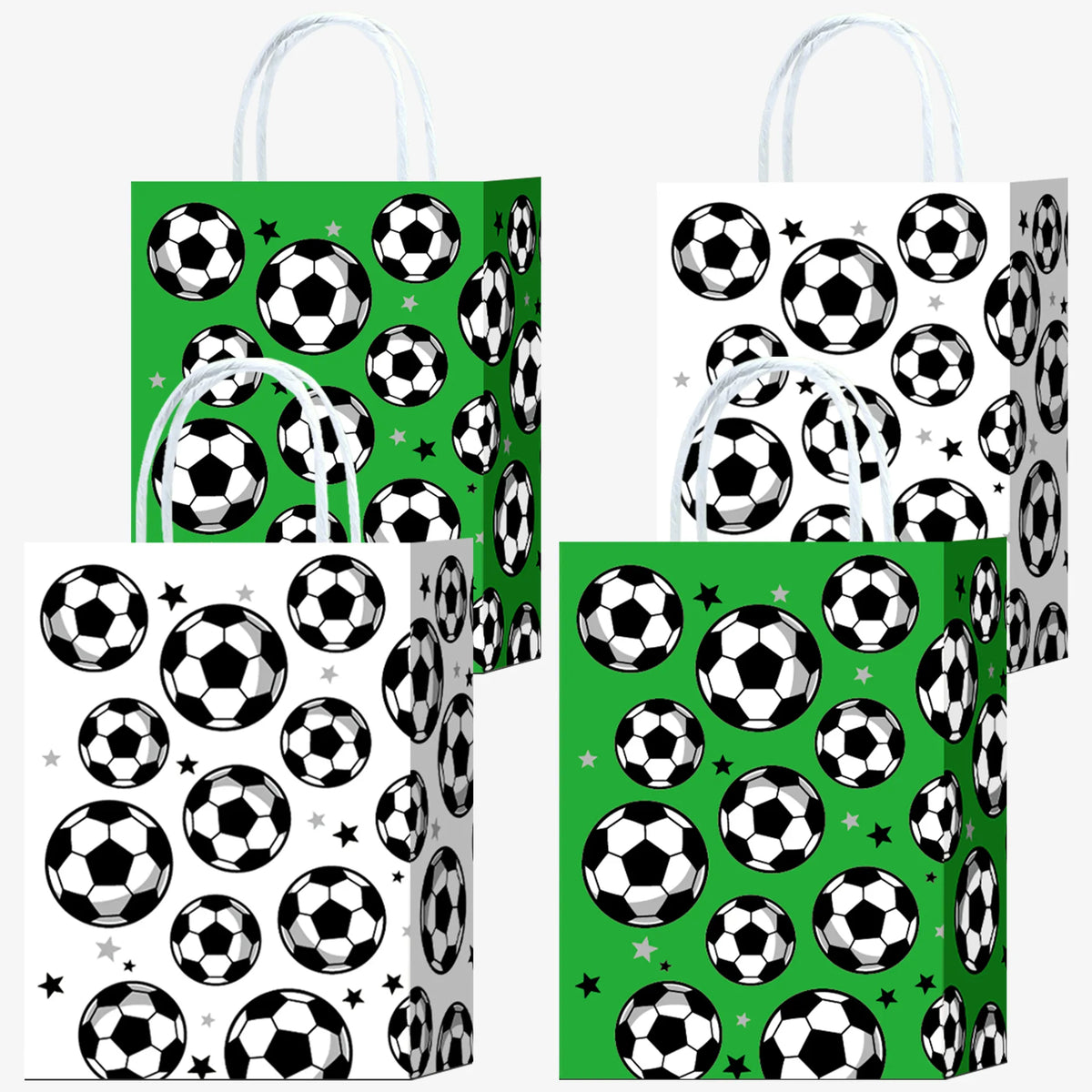 Soccer Party Bags with Handles | Kraft Treat Bags 5/10/20 Pcs Party Favor Bags Babs