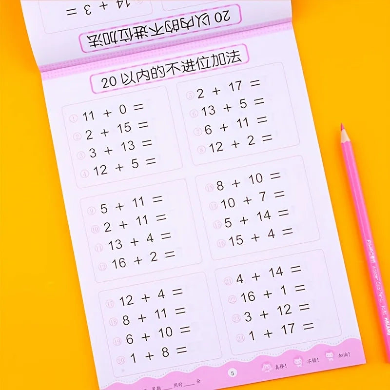 Children's Math Workbook – Addition & Subtraction Practice Children's Workbook Babs