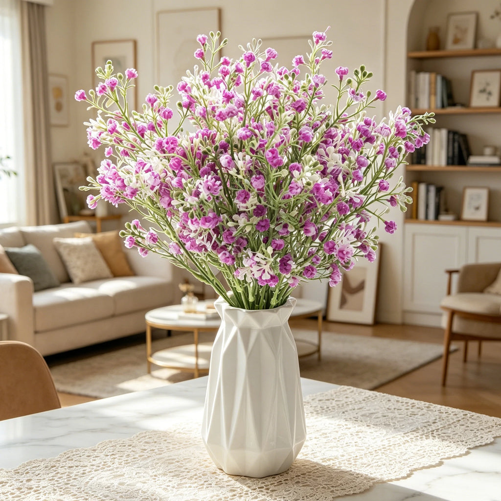 3Pcs Artificial Gypsophila Bouquet for Wedding & Home Decor Artificial Flower Bouquet Babs