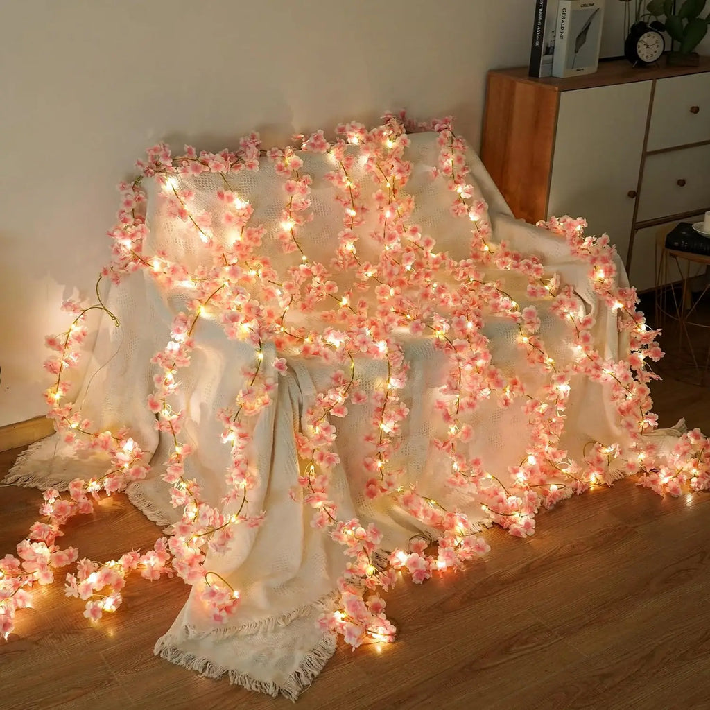 Cherry Blossom LED Vine Lights – 2M 20 LED Flower Garland LED Flower Garland Babs