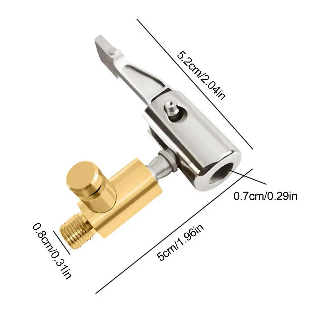 Portable Tire Air Chuck Valve Adapter – Inflator Connector Tire Inflator Adapter Babs deflated