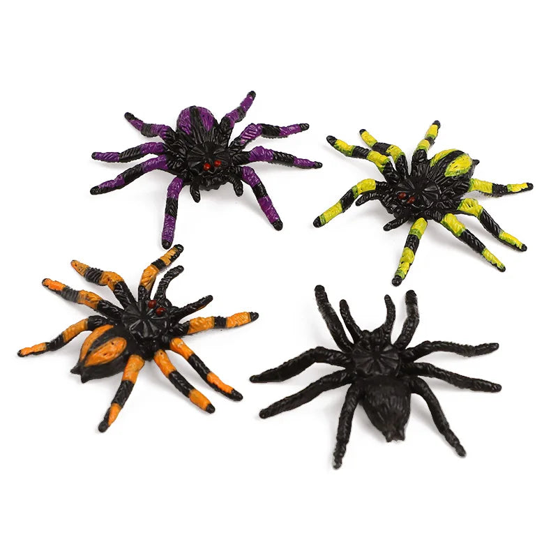 5Pcs Realistic Plastic Spiders Halloween Decoration Props Halloween Spider Props Babs