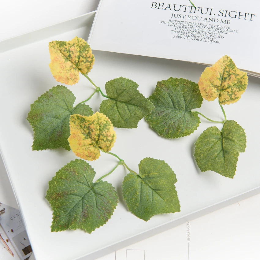 Artificial Silk Grape & Maple Leaf Garland | Wedding Home Decor Artificial Leaf Garland Babs
