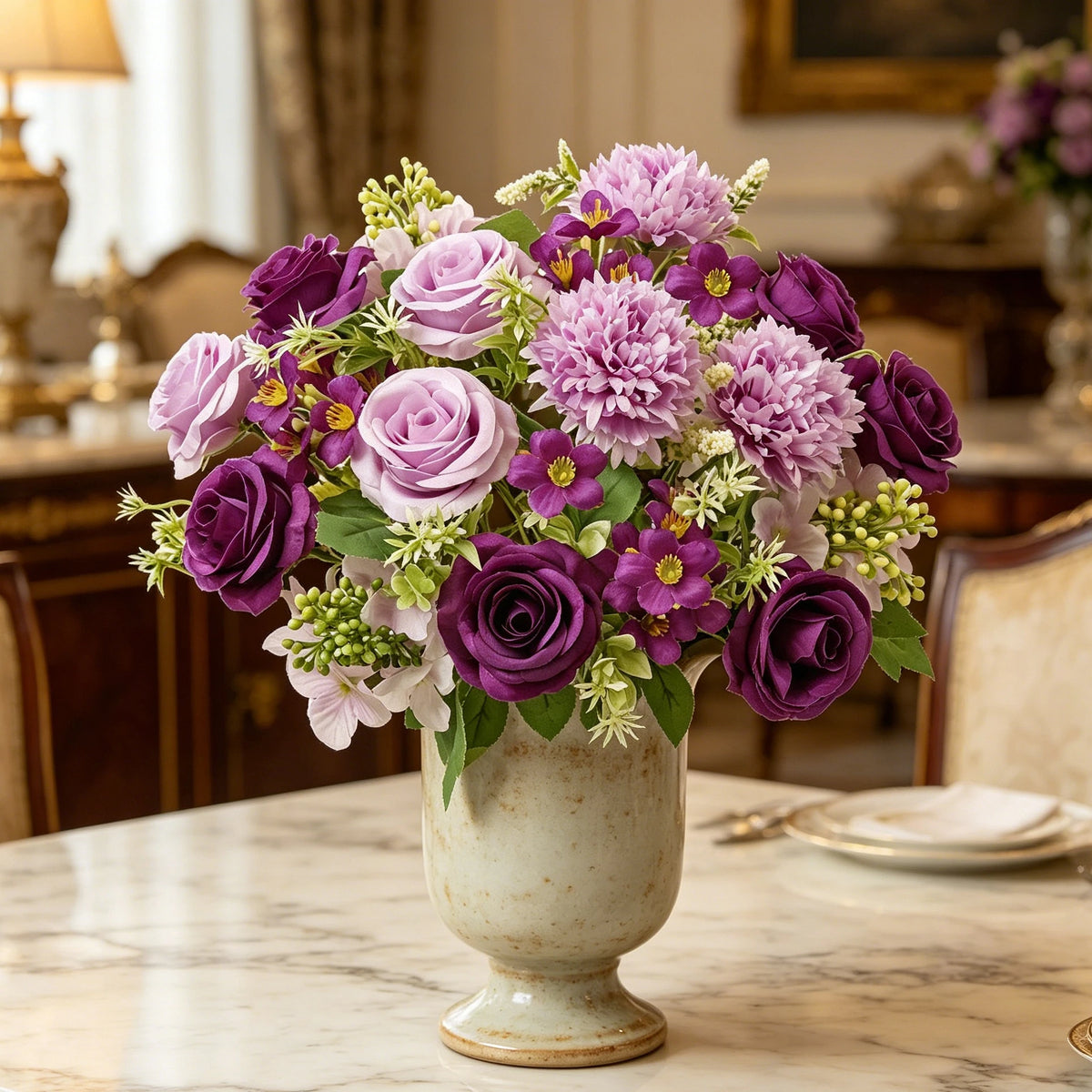 Artificial Silk Hydrangea Rose Bouquet – Wedding & Home Décor Artificial Flower Bouquet Babs