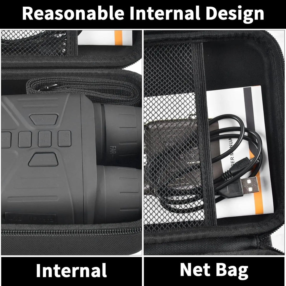 4K Night Vision Binoculars Case – Dustproof Polyester Storage Bag Binoculars Carrying Case Babs