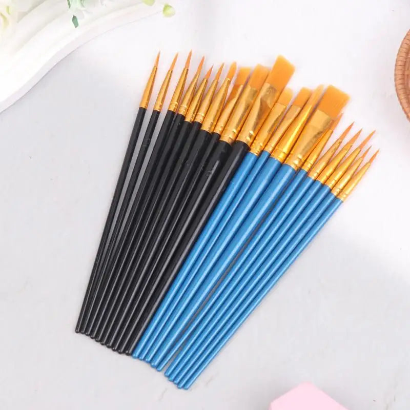 30-Piece Nylon Paint Brush Set – Oil, Acrylic & Watercolor Paint Brush Set Babs