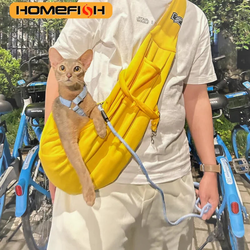 Adjustable Dog Sling Carrier – Breathable Crossbody Pet Bag Dog Sling Carrier Babs