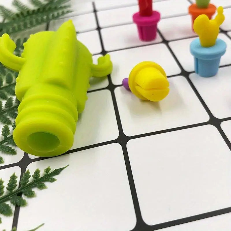 Cactus Silicone Wine Bottle Stopper & Glass Label Marker Wine Bottle Stopper Babs