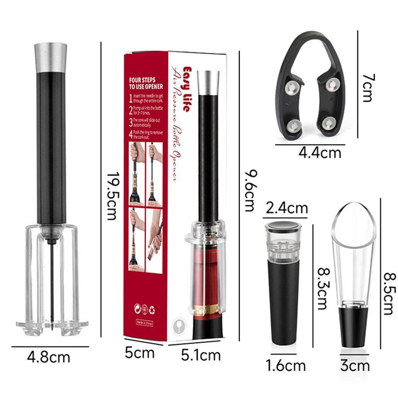 Pressure Air Wine Corkscrew – Magnetic Stainless Steel Opener Wine Bottle Opener Babs