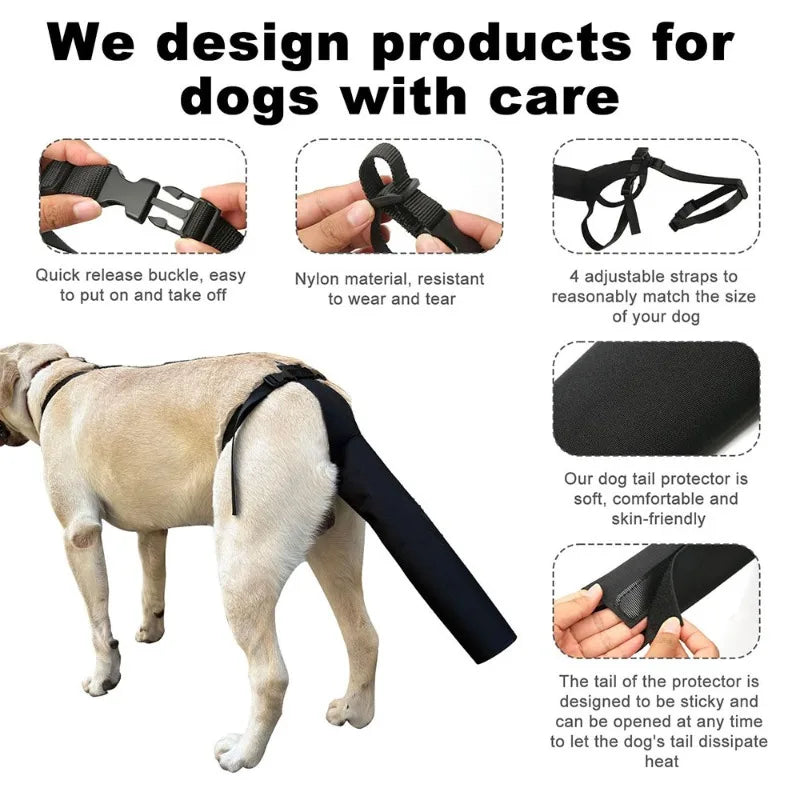 Dog Tail Protector – Adjustable Oxford Cloth Guard Cover Dog Tail Guard Babs