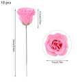 10Pcs Glitter Red Rose Artificial Bouquet – Wedding & Party Decor Artificial Flower Bouquet Babs Pink