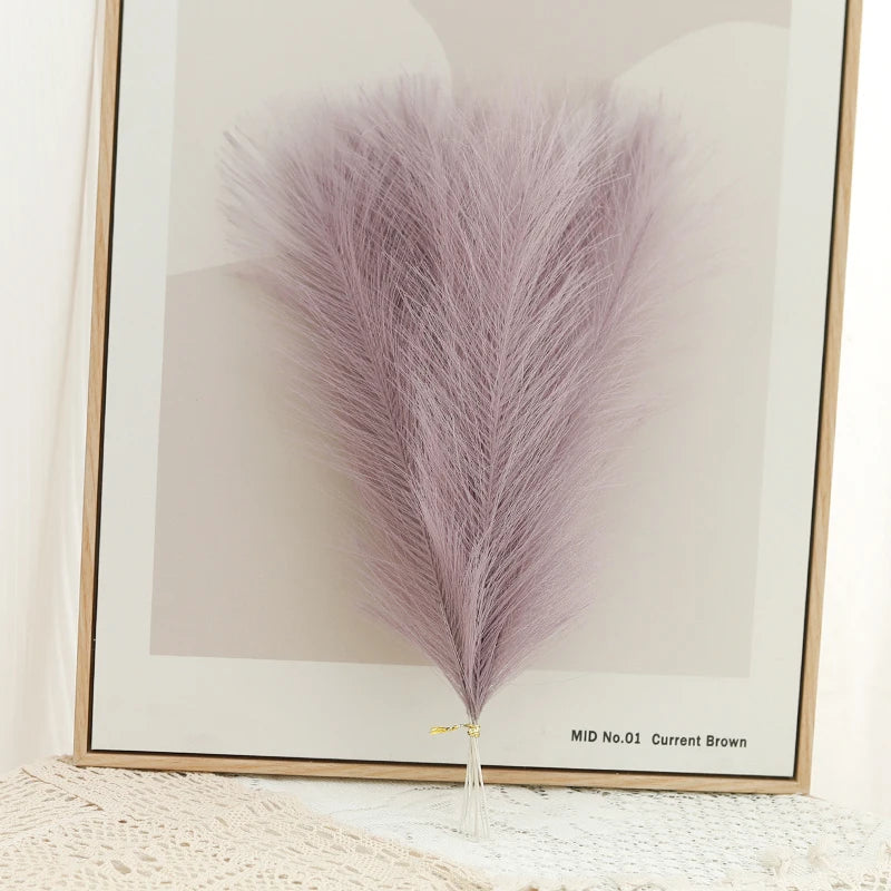 10-Piece Artificial Pampas Grass Bouquet – Boho Home Decor Artificial Floral Bouquet Babs Light Purple