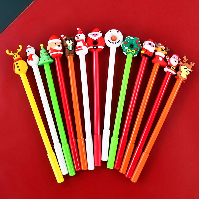 Christmas Cartoon Gel Ink Roller Ball Pens – 10/20 Pack Cartoon Gel Pens Babs Random Mix 10pcs