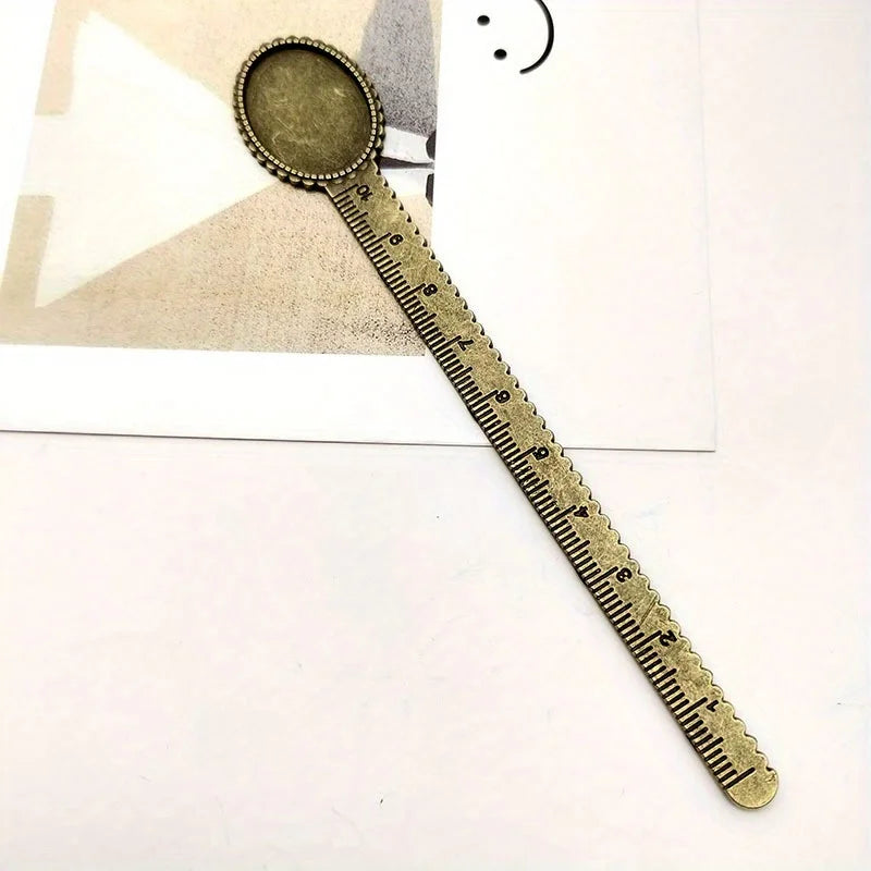 Vintage Antique Brass Metal Ruler | Kawaii School Stationery Metal Stationery Ruler Babs