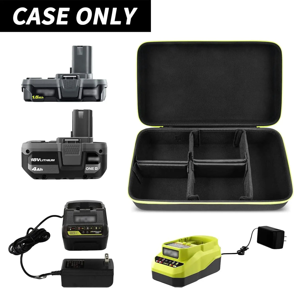 Ryobi ONE+ 18V Battery Storage Case – Carrying Bag & Organizer Battery Storage Case Babs