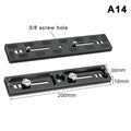 Aluminum 1/4" Quick Release Mount Plate for Tripods Camera Mount Plate Babs A14
