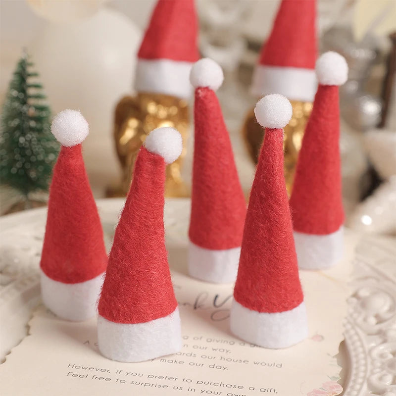 Christmas Santa Hat Cutlery Holder Bags – 10/20/50 Pcs Holiday Tableware Holder Babs