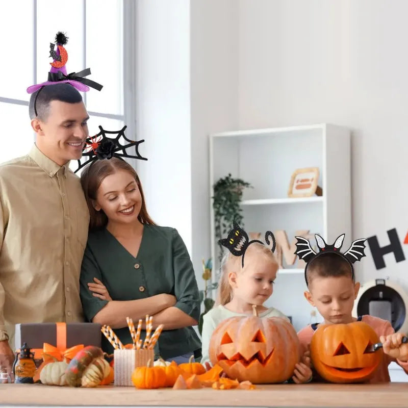 Halloween Witch Hat Headband with 3D Spider | Party Costume Hoop Halloween Costume Headband Babs