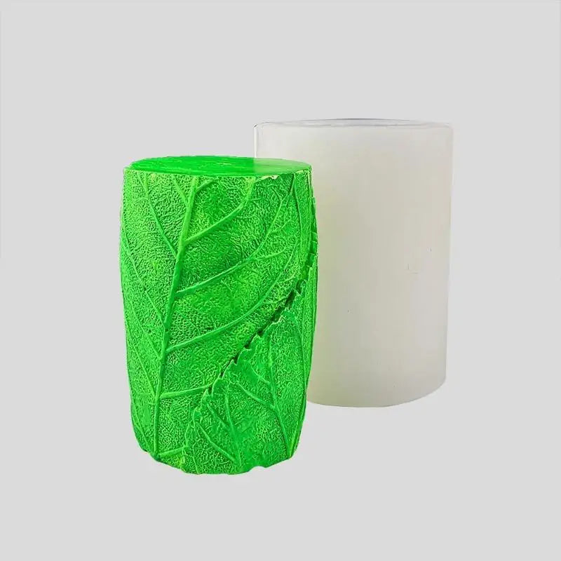 Silicone Cylinder Leaf Mold – Soap, Candle, Resin & Aroma Stone Silicone Craft Mold Babs