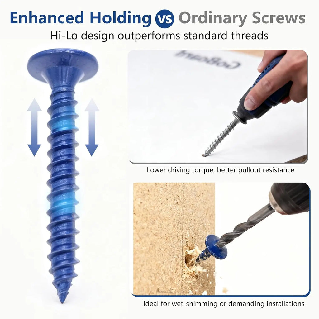 Blue Flat Head Concrete Screws – Phillips Masonry Anchor Screws Masonry Screw Anchors Babs