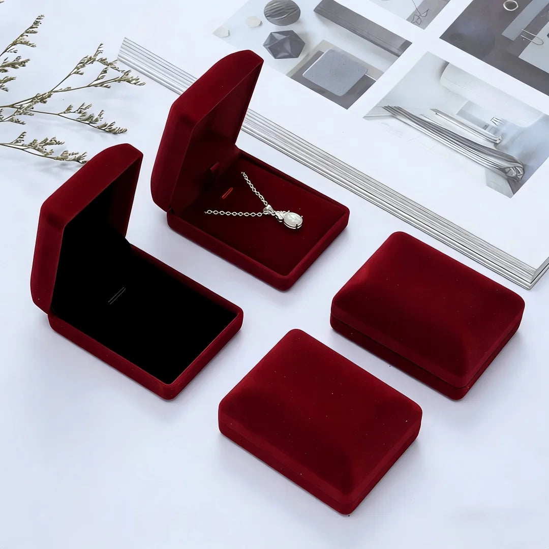 Velvet Necklace Pendant Gift Box – Jewelry Display Case Jewelry Gift Box Babs