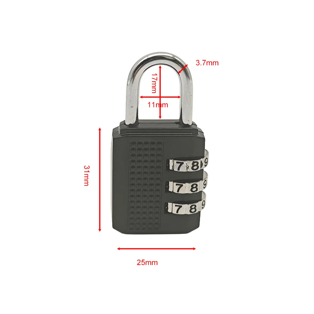 Waterproof Combination Padlock – Resettable Code Lock for Travel Combination Padlock Babs M-Black