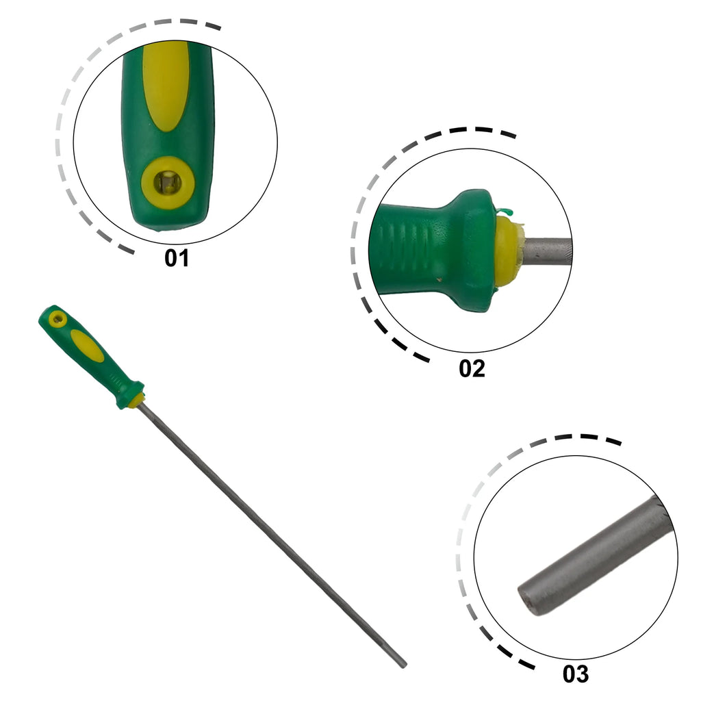 Chainsaw File Sharpener 4/4.8/5.5mm – High Carbon Steel Round File Chainsaw File Sharpener Babs