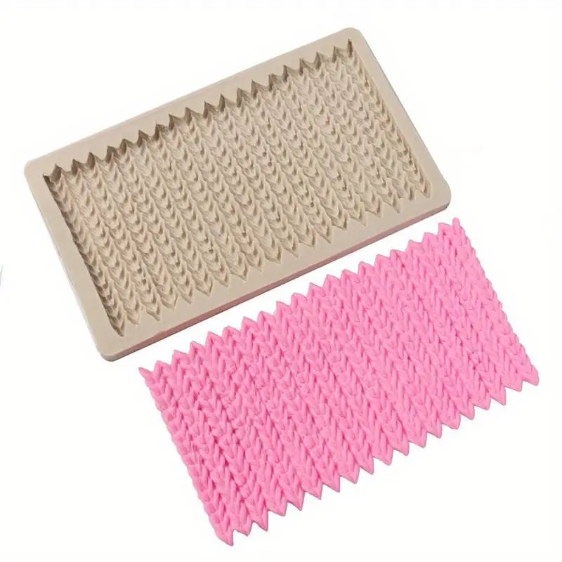Knitted Sweater Silicone Fondant Mold | Christmas Cake Rim Silicone Fondant Mold Babs