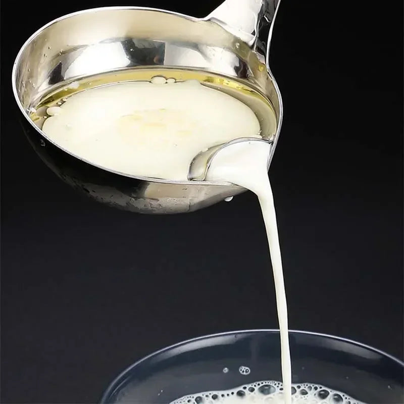 Stainless Steel Oil Skimmer Ladle & Soup Separator Spoon Oil Skimmer Ladle Babs
