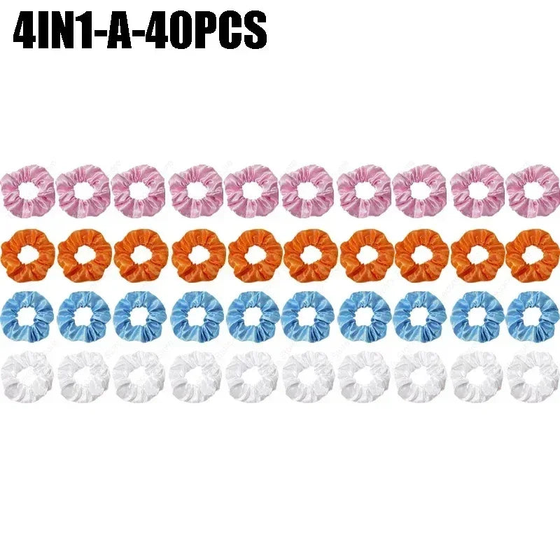 LED Light-Up Scrunchies – Satin Elastic Hair Bands for Parties