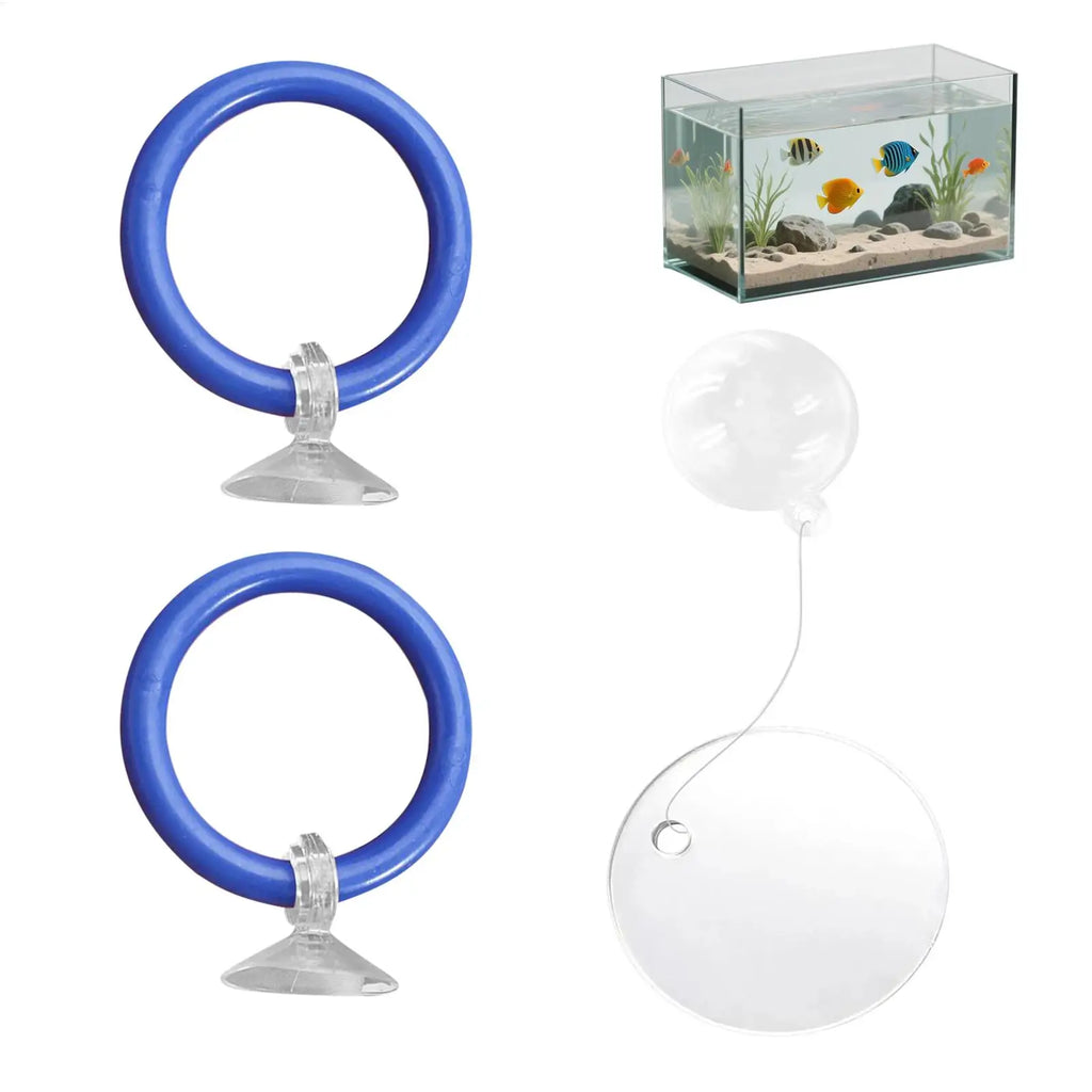 2Pcs Betta Fish Training Ring & Feeding Ring | Tank Toy Fish Tank Toy Babs