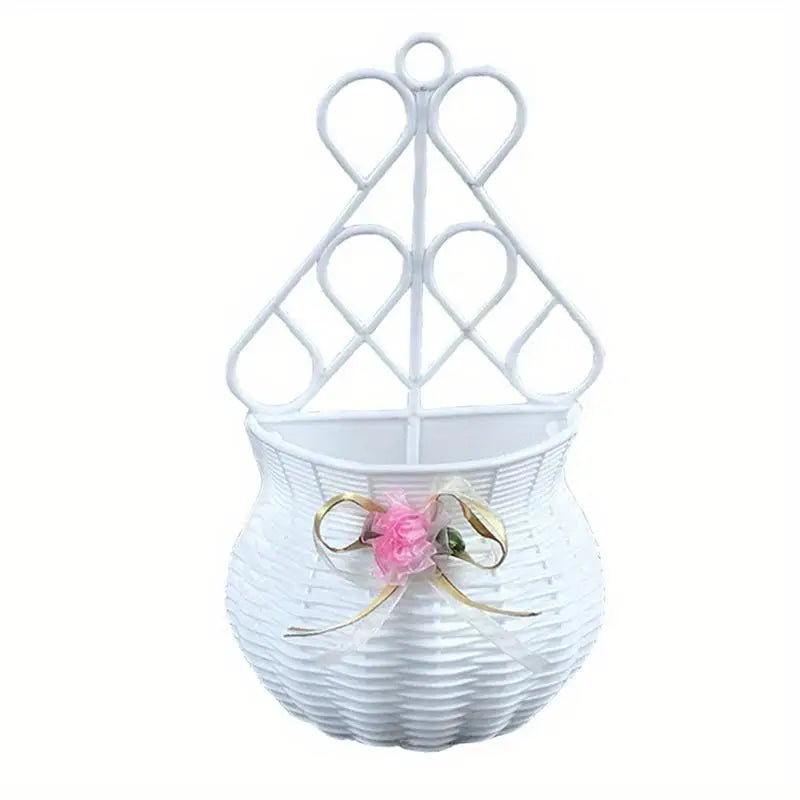 Hanging Rattan Wall Planter Basket | DIY Home Decor Vase Wall Hanging Planter Babs Random Color