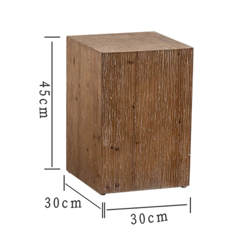 Solid Wood Wabi Sabi Square Coffee Table with Storage Wooden Coffee Table Babs Unhollowed small