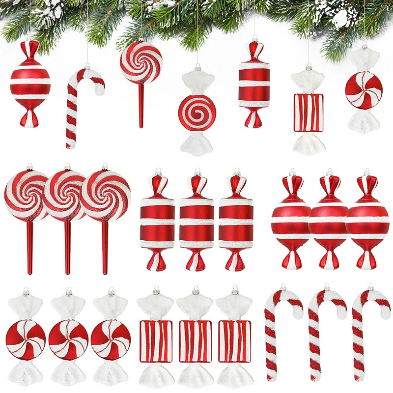 Christmas Lollipop Candy Cane Tree Hanging Ornaments 2024 Christmas Tree Ornament Babs