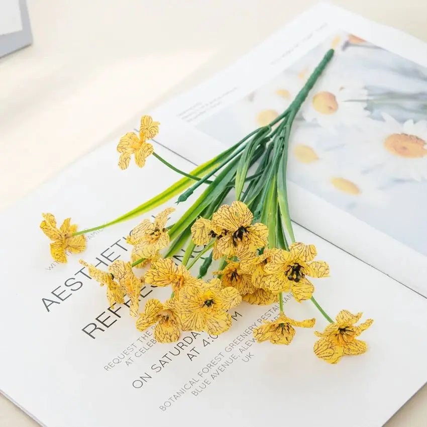 4/8 Pcs Silk Artificial Violet Flower Bouquet – Wedding & Home Decor Artificial Flower Bouquet Babs color 4 8 pcs