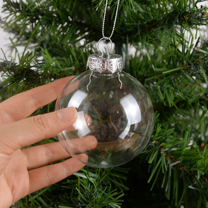 6-Pack Clear Fillable Christmas Ball Ornaments | Xmas Baubles Christmas Ball Ornaments Babs