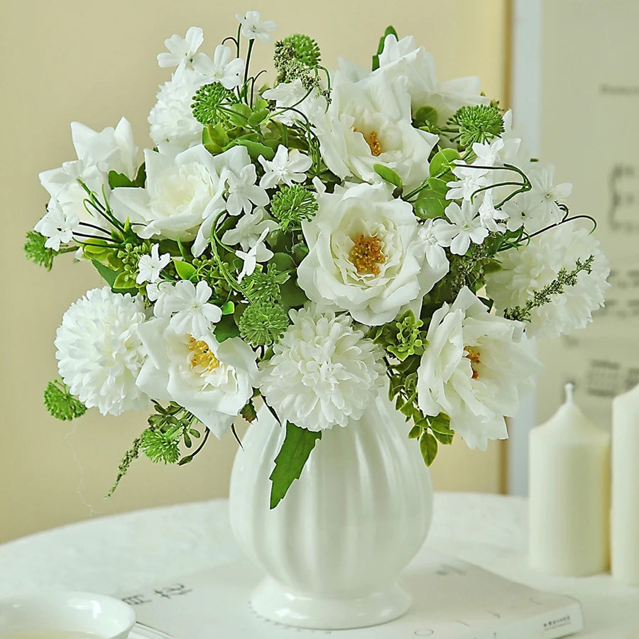 Silk Artificial Rose Bouquet for Wedding & Home Decor Artificial Flower Bouquet Babs