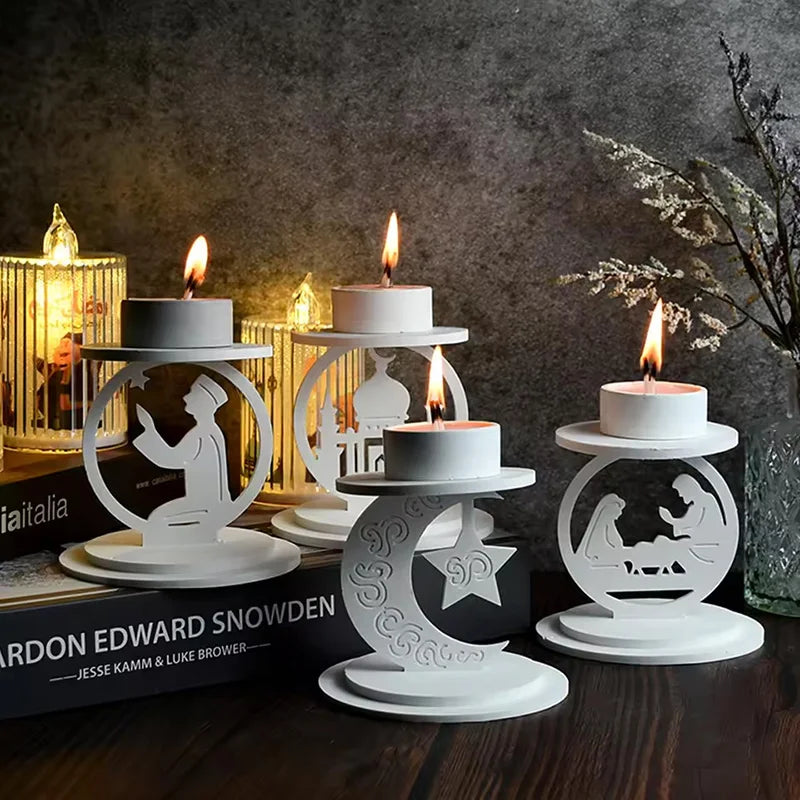 Ramadan Candle Holder Silicone Mold – Eid DIY Cement Gypsum Silicone Craft Mold Babs