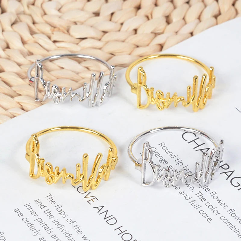Bismillah Napkin Rings Eid Mubarak Ramadan Table Decor 2/4/6Pcs Napkin Rings Babs
