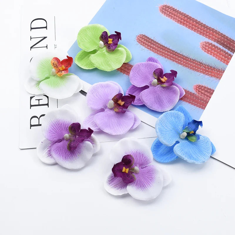 Artificial Silk Butterfly Orchid Flowers 30/60 Pcs | Home Decor Artificial Silk Flowers Babs