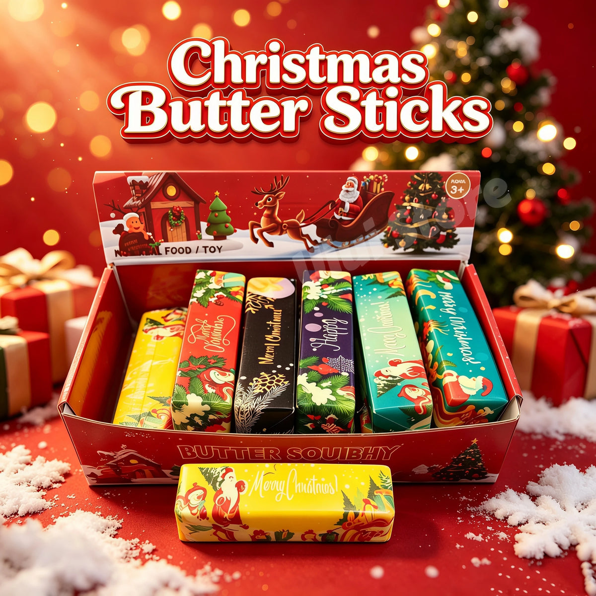 Christmas Slow Rising Squishy Butter Fidget Ball – Holiday Gift Squishy Fidget Toy Babs