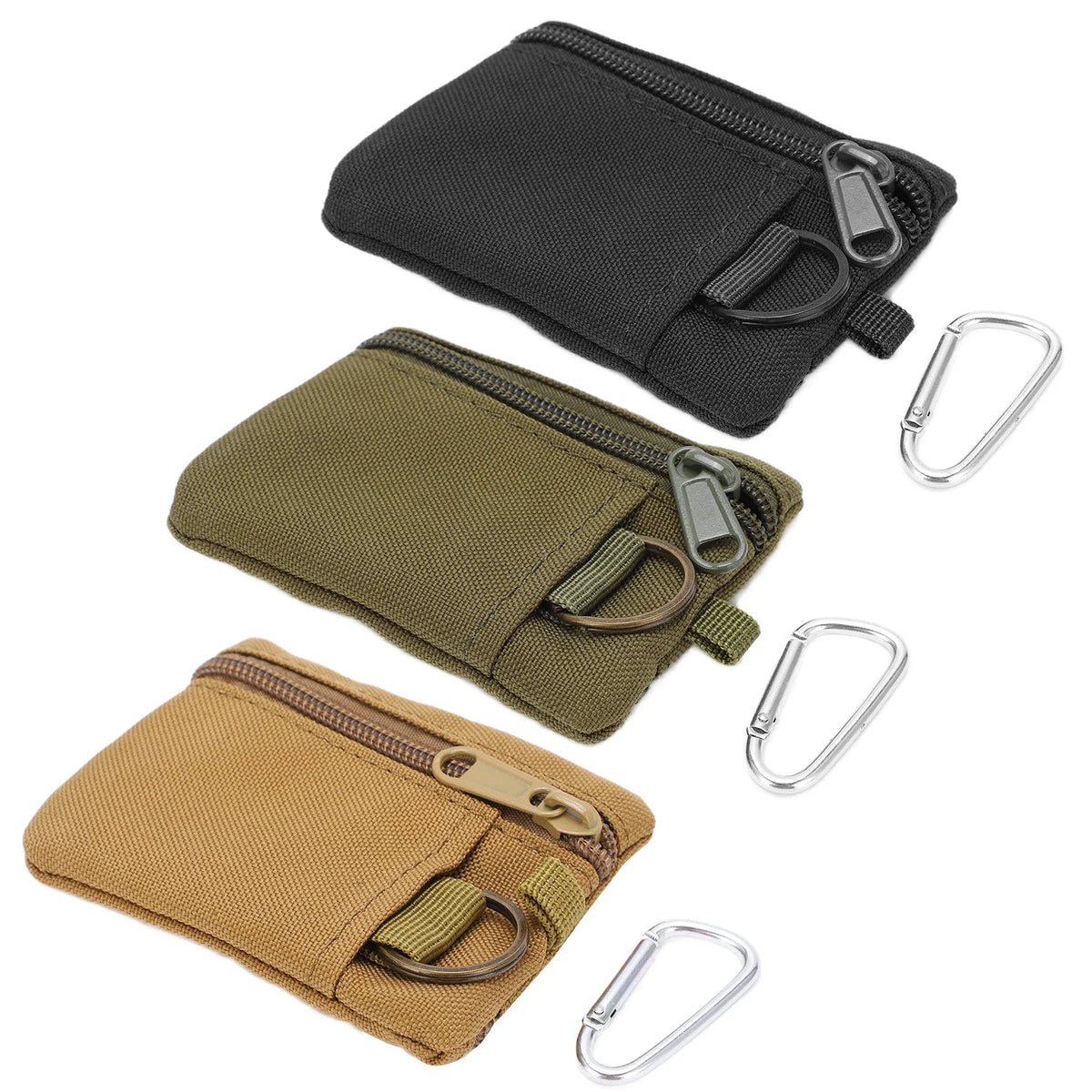 Mini EDC Molle Pouch Wallet – Key Card & Coin Purse with Carabiner EDC Molle Pouch Babs