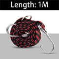Elastic Bungee Cord Strap with Hooks – Bike & Luggage Tie Down Bungee Cord Strap Babs Black Red 1M