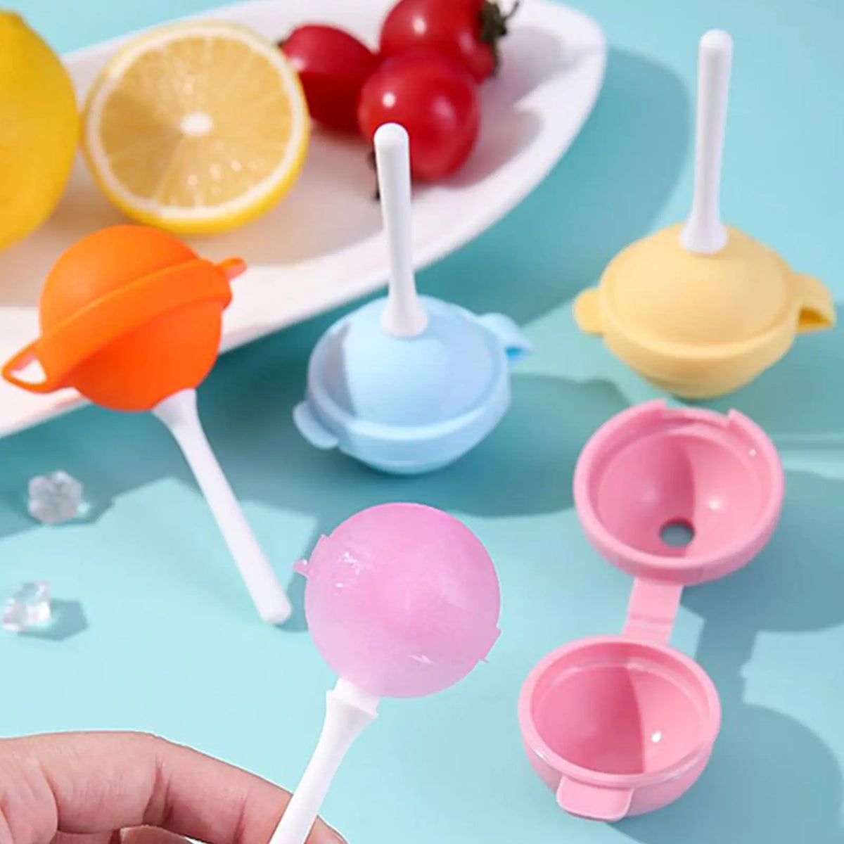 Mini Silicone Popsicle & Lollipop Molds – 4pc Food-Grade Set Silicone Ice Cream Mold Babs